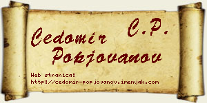 Čedomir Popjovanov vizit kartica